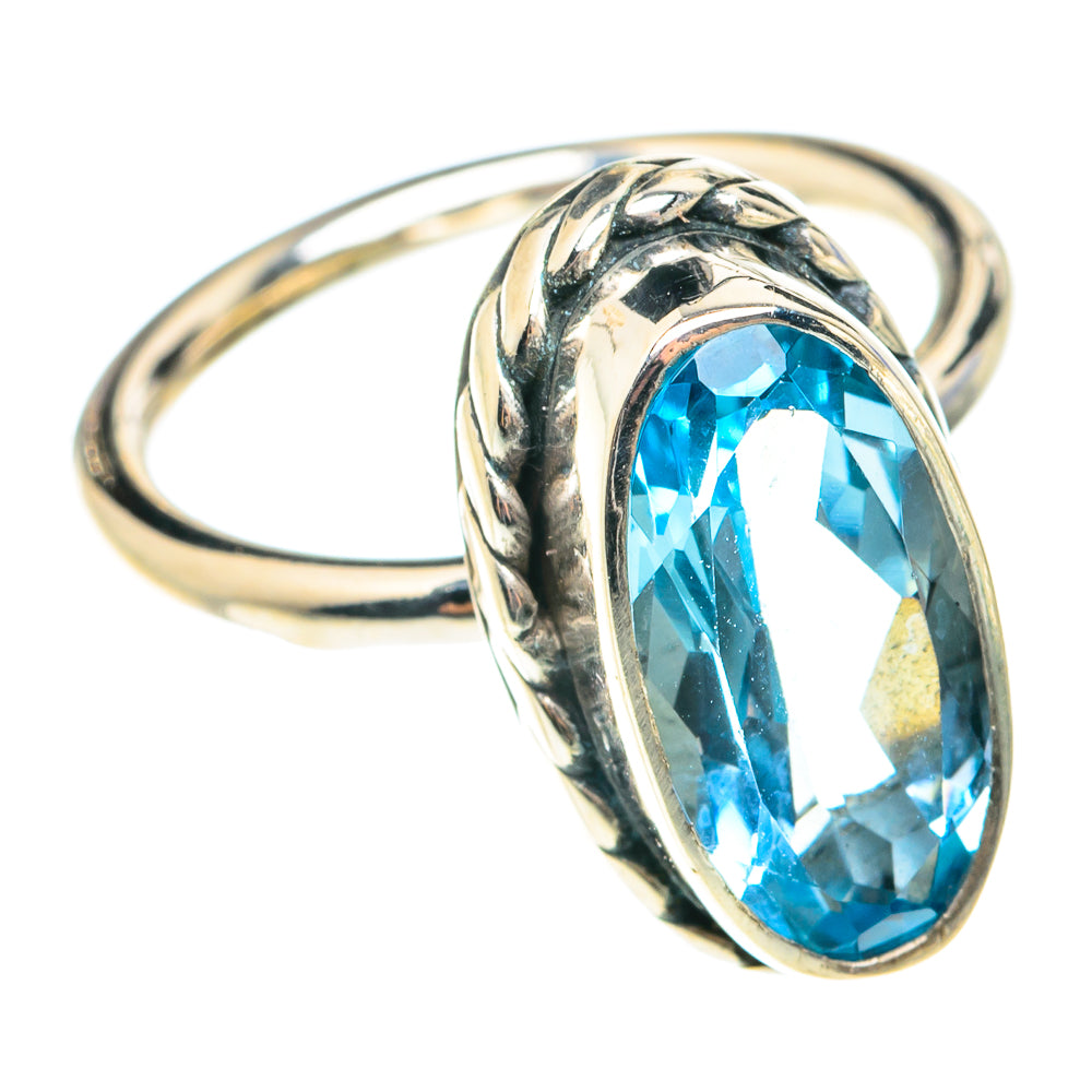 Blue Topaz Rings handcrafted by Anasilvercos - RING76361