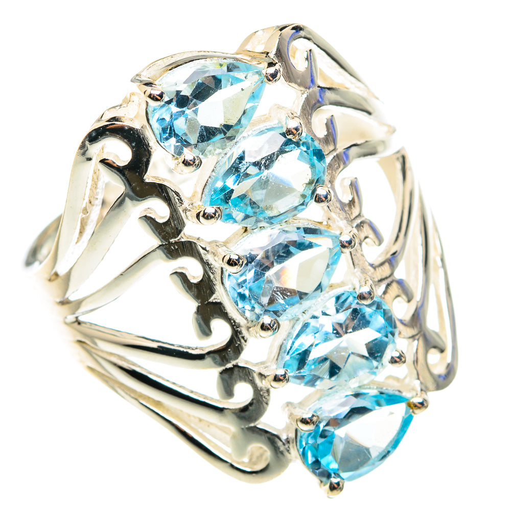 Blue Topaz Rings handcrafted by Anasilvercos - RING76365