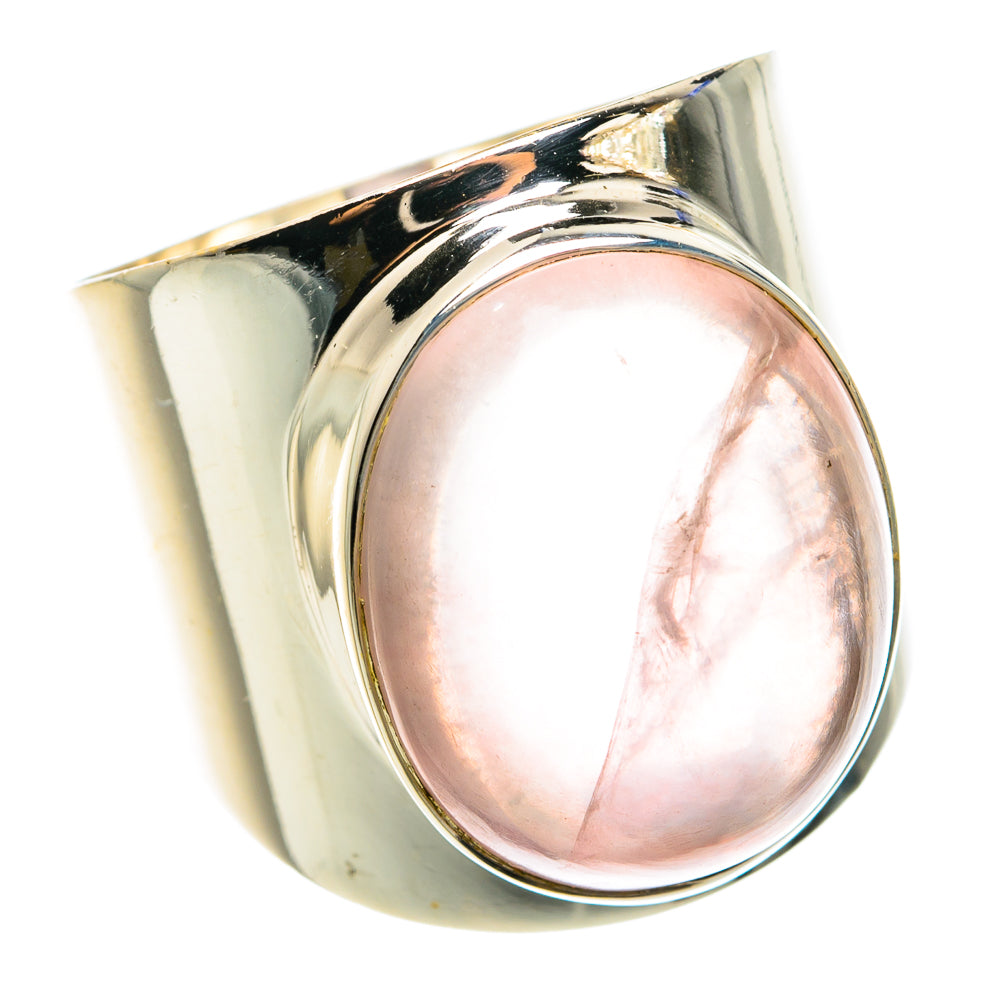 Rose Quartz Rings handcrafted by Anasilvercos - RING76374