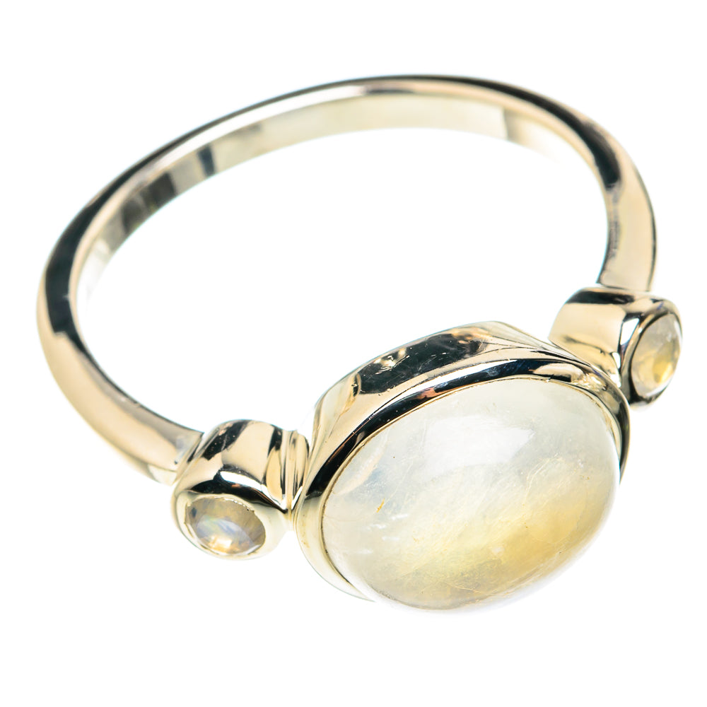 Rainbow Moonstone Rings handcrafted by Anasilvercos - RING76385