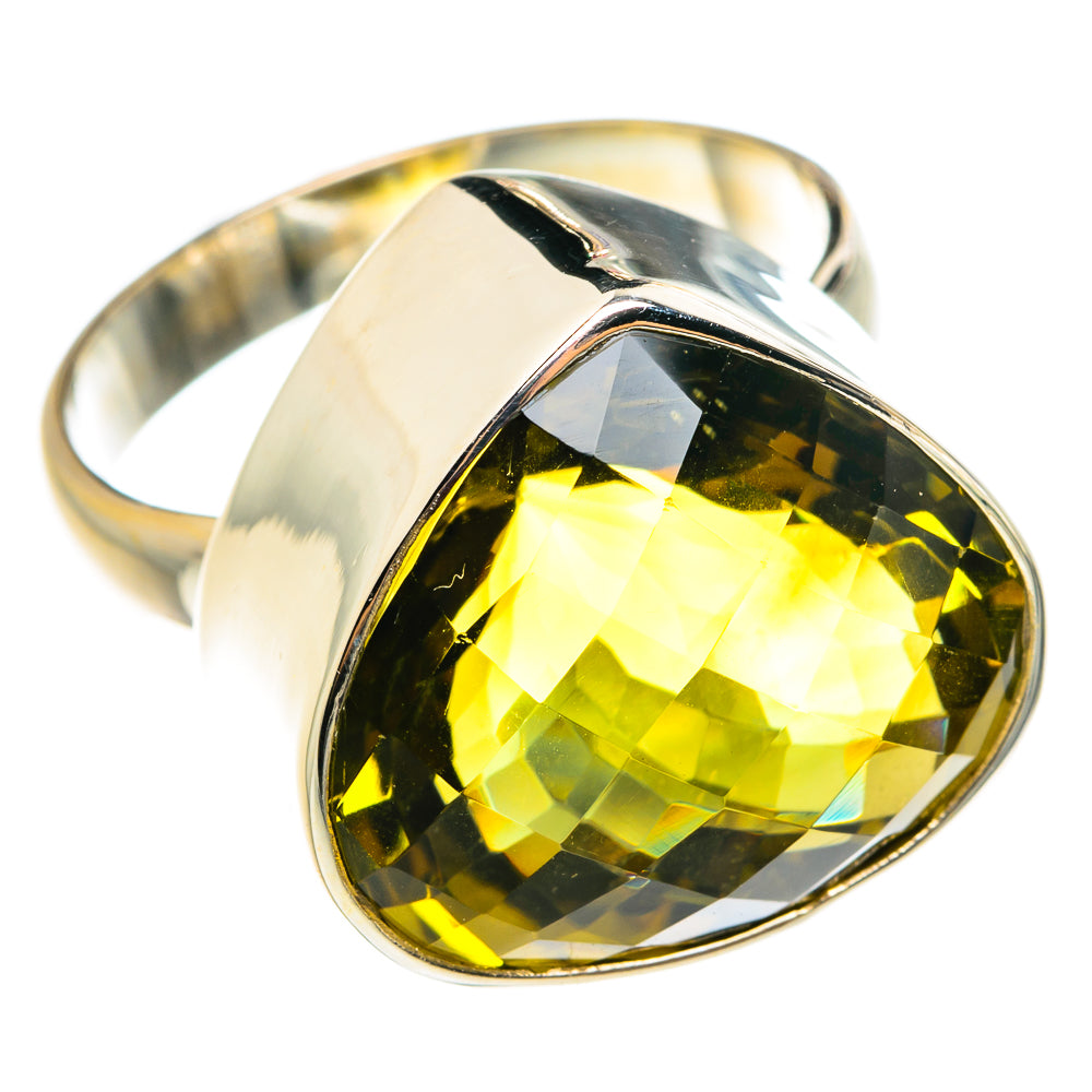 Olive Quartz Rings handcrafted by Anasilvercos - RING76389