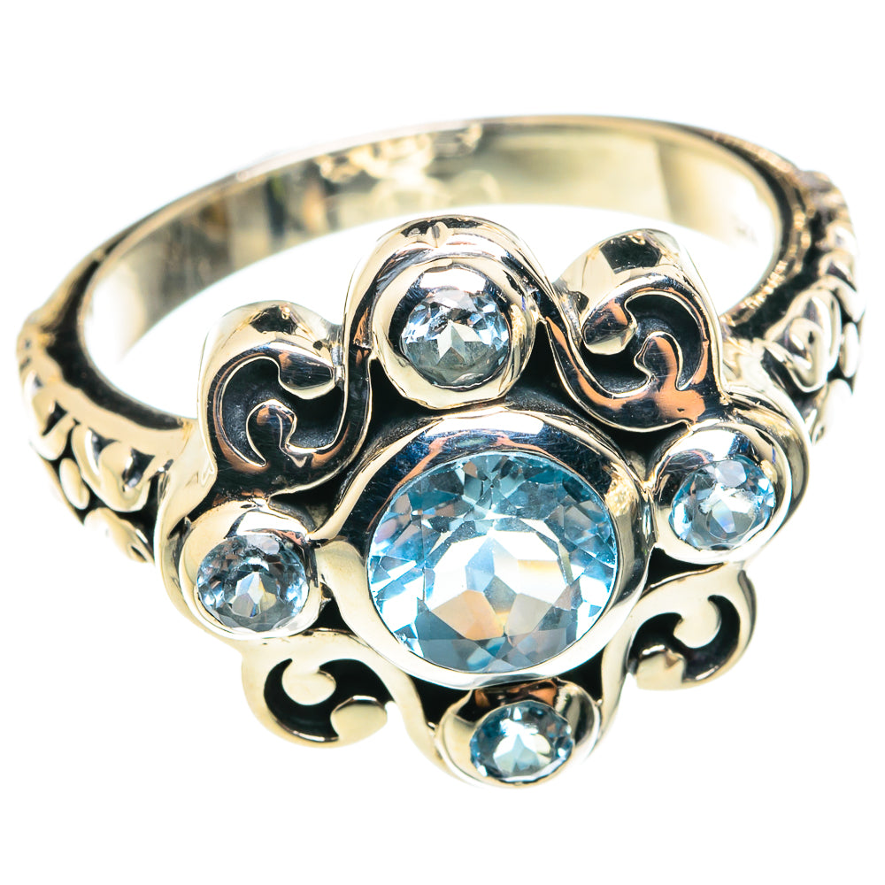 Blue Topaz Rings handcrafted by Anasilvercos - RING76393