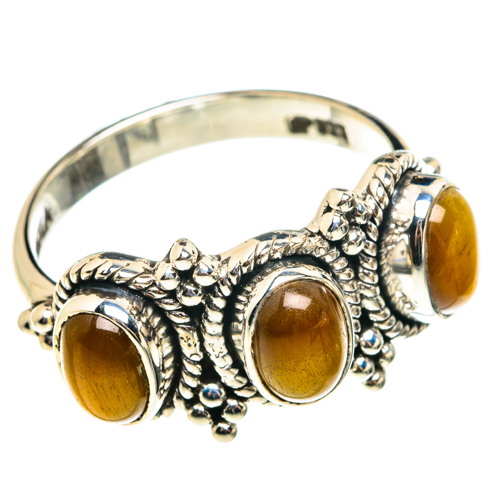 Tiger Eye Rings handcrafted by Anasilvercos - RING76402