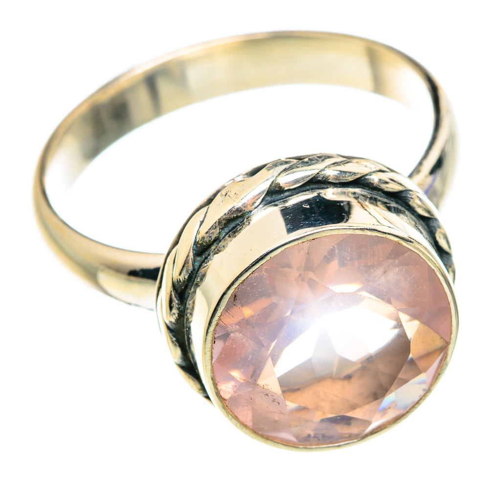 Rose Quartz Rings handcrafted by Anasilvercos - RING76406