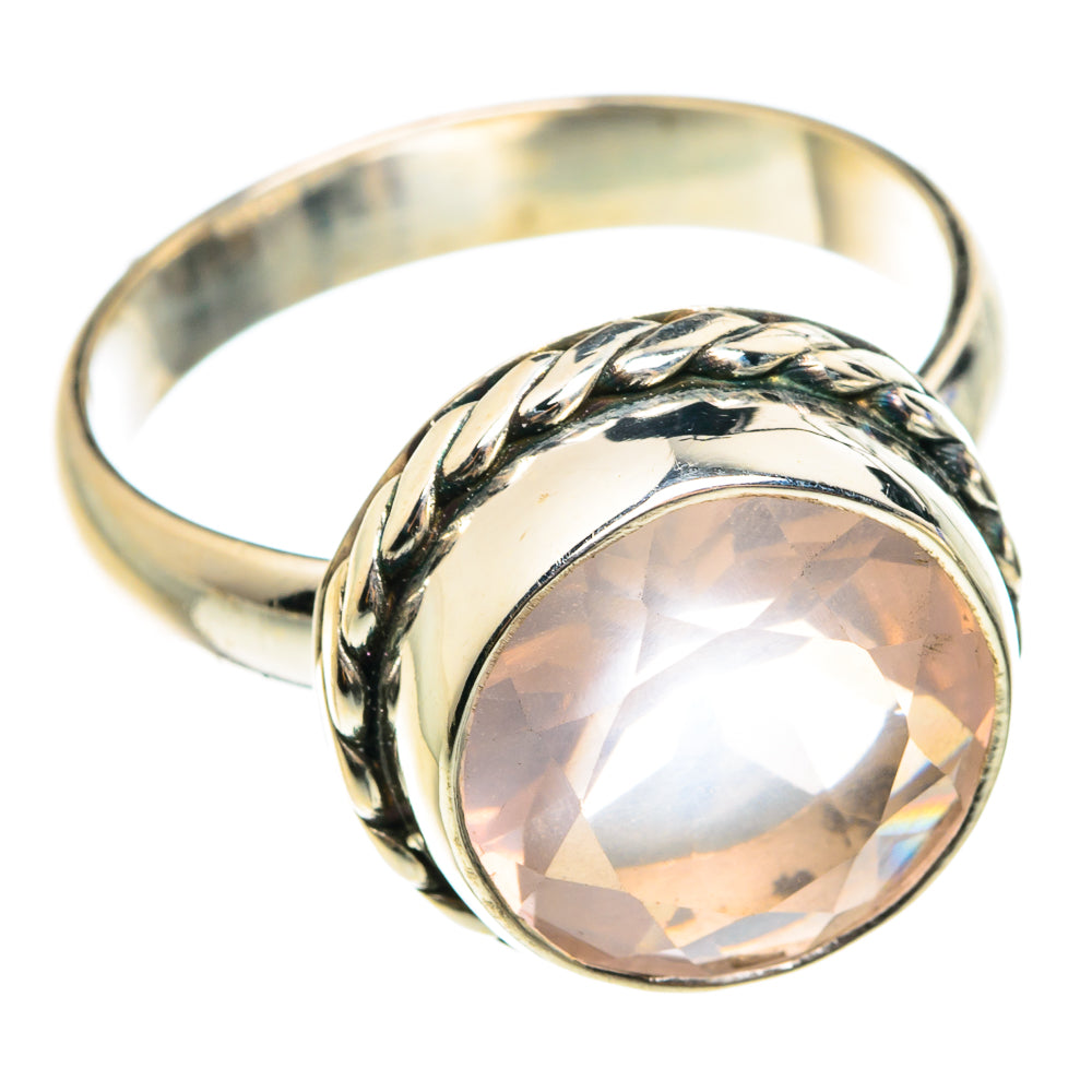 Rose Quartz Rings handcrafted by Anasilvercos - RING76434