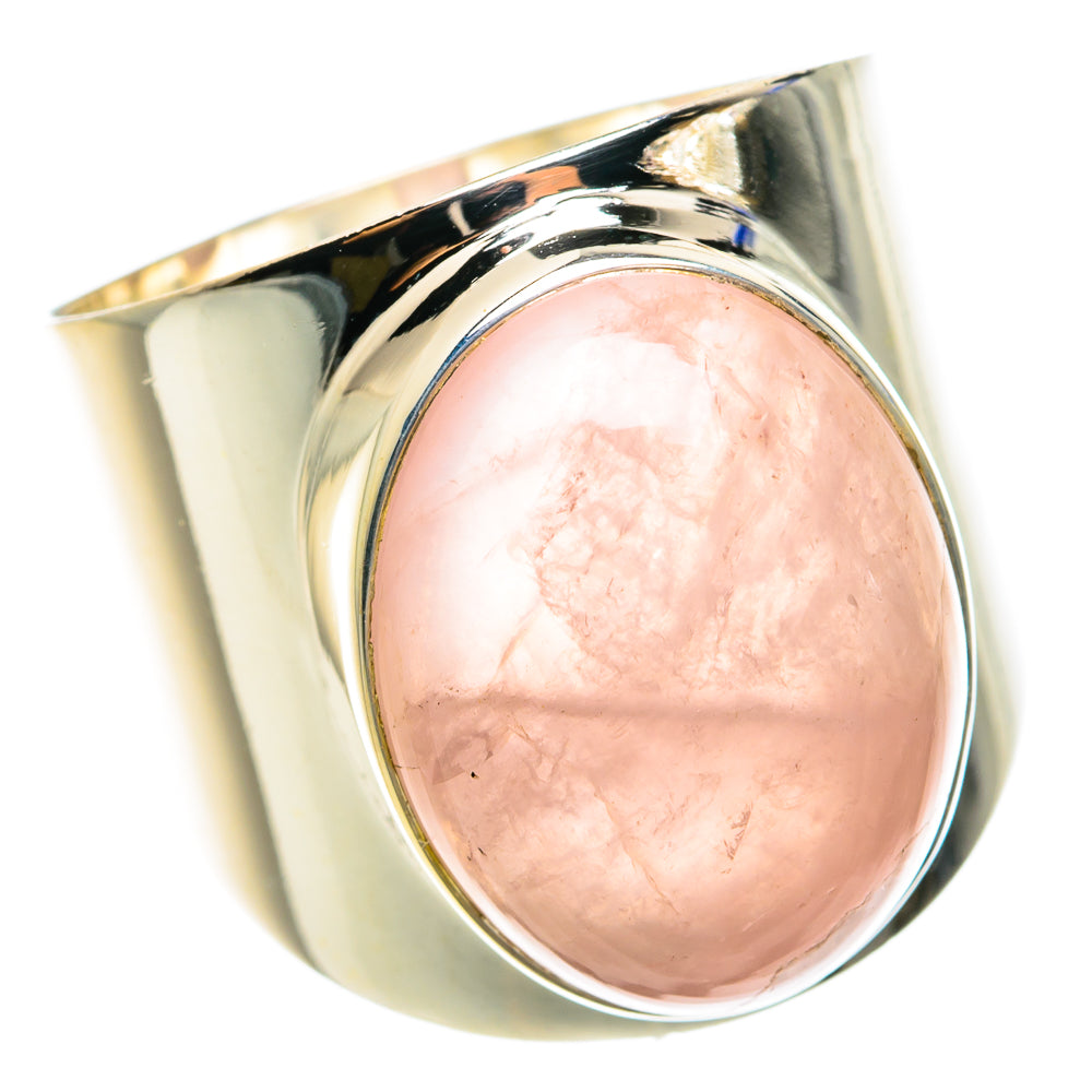 Rose Quartz Rings handcrafted by Anasilvercos - RING76436