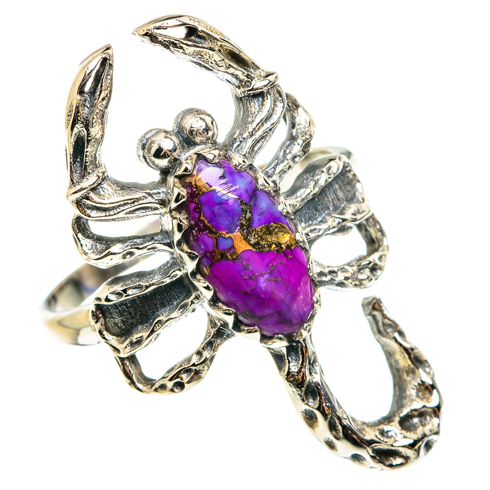 Purple Composite Turquoise Rings handcrafted by Anasilvercos - RING76440