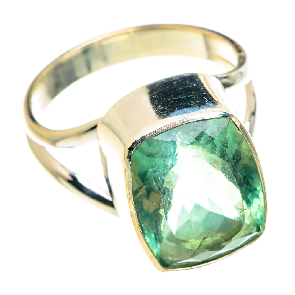 Green Fluorite Rings handcrafted by Anasilvercos - RING76459