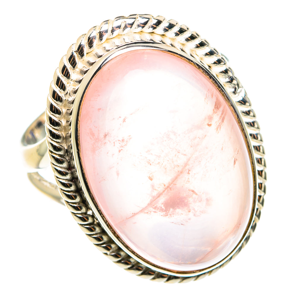 Rose Quartz Rings handcrafted by Anasilvercos - RING76465