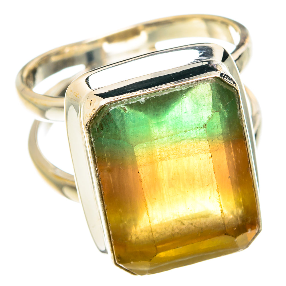 Green Fluorite Rings handcrafted by Anasilvercos - RING76478