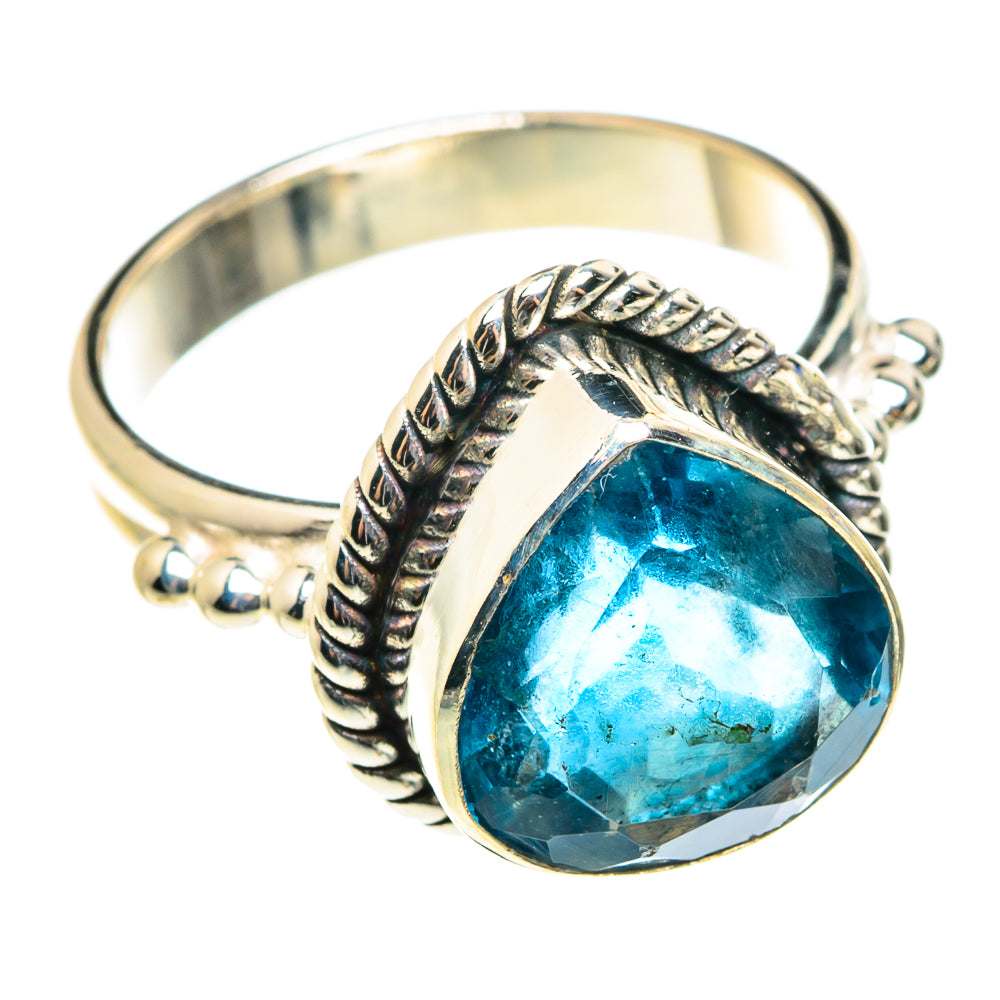 Blue Fluorite Rings handcrafted by Anasilvercos - RING76485