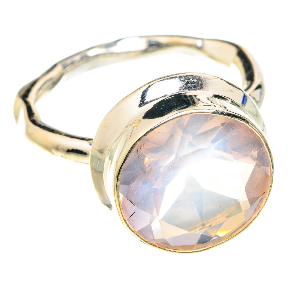 Rose Quartz Rings handcrafted by Anasilvercos - RING76493