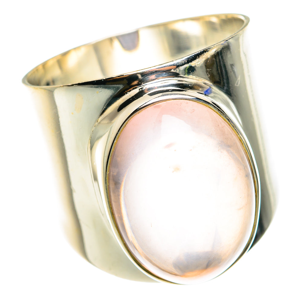 Rose Quartz Rings handcrafted by Anasilvercos - RING76494