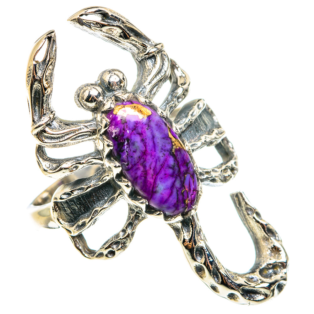 Purple Composite Turquoise Rings handcrafted by Anasilvercos - RING76499