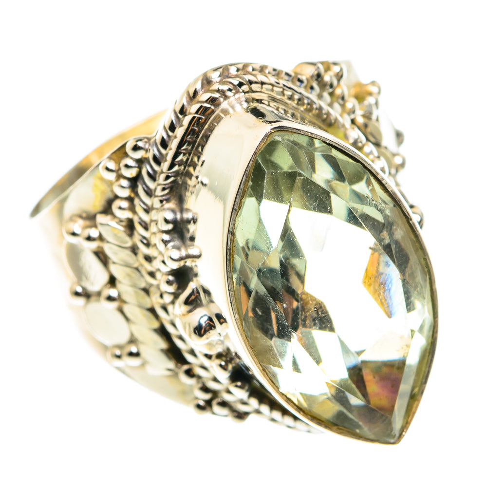 Green Amethyst Rings handcrafted by Anasilvercos - RING76517