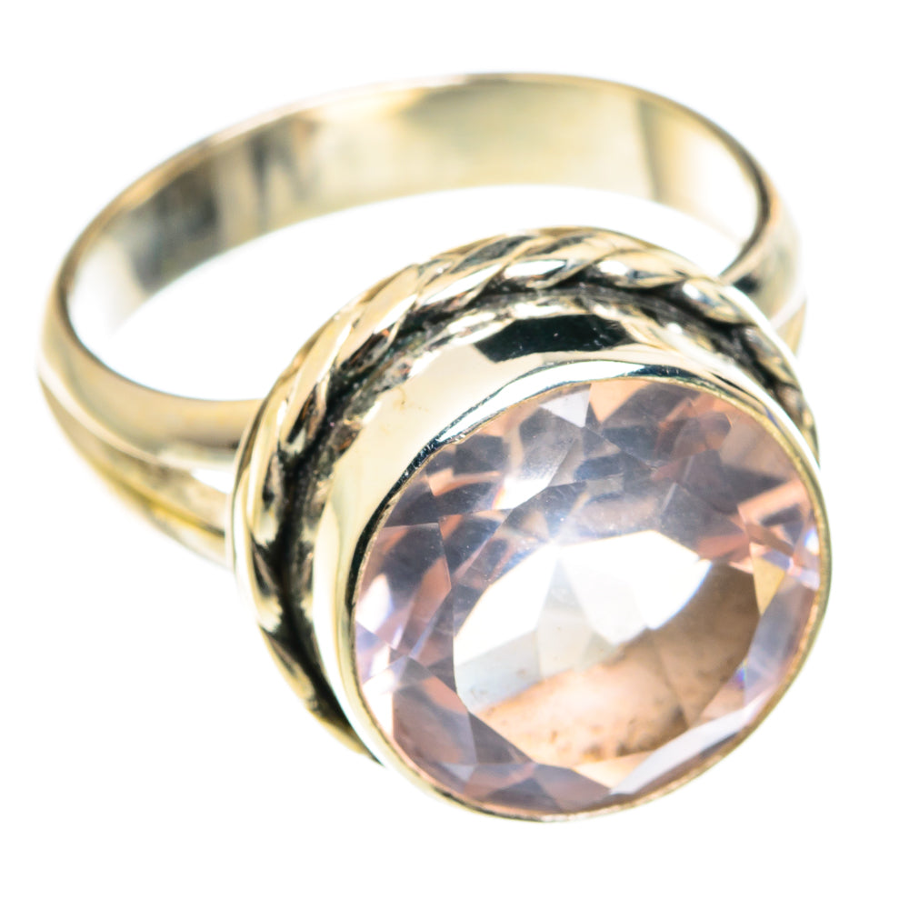 Rose Quartz Rings handcrafted by Anasilvercos - RING76525