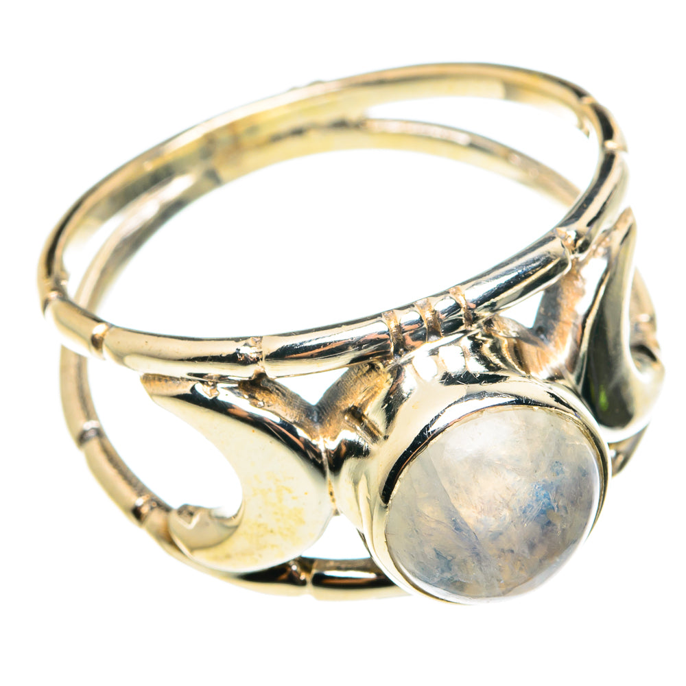 Rainbow Moonstone Rings handcrafted by Anasilvercos - RING76544