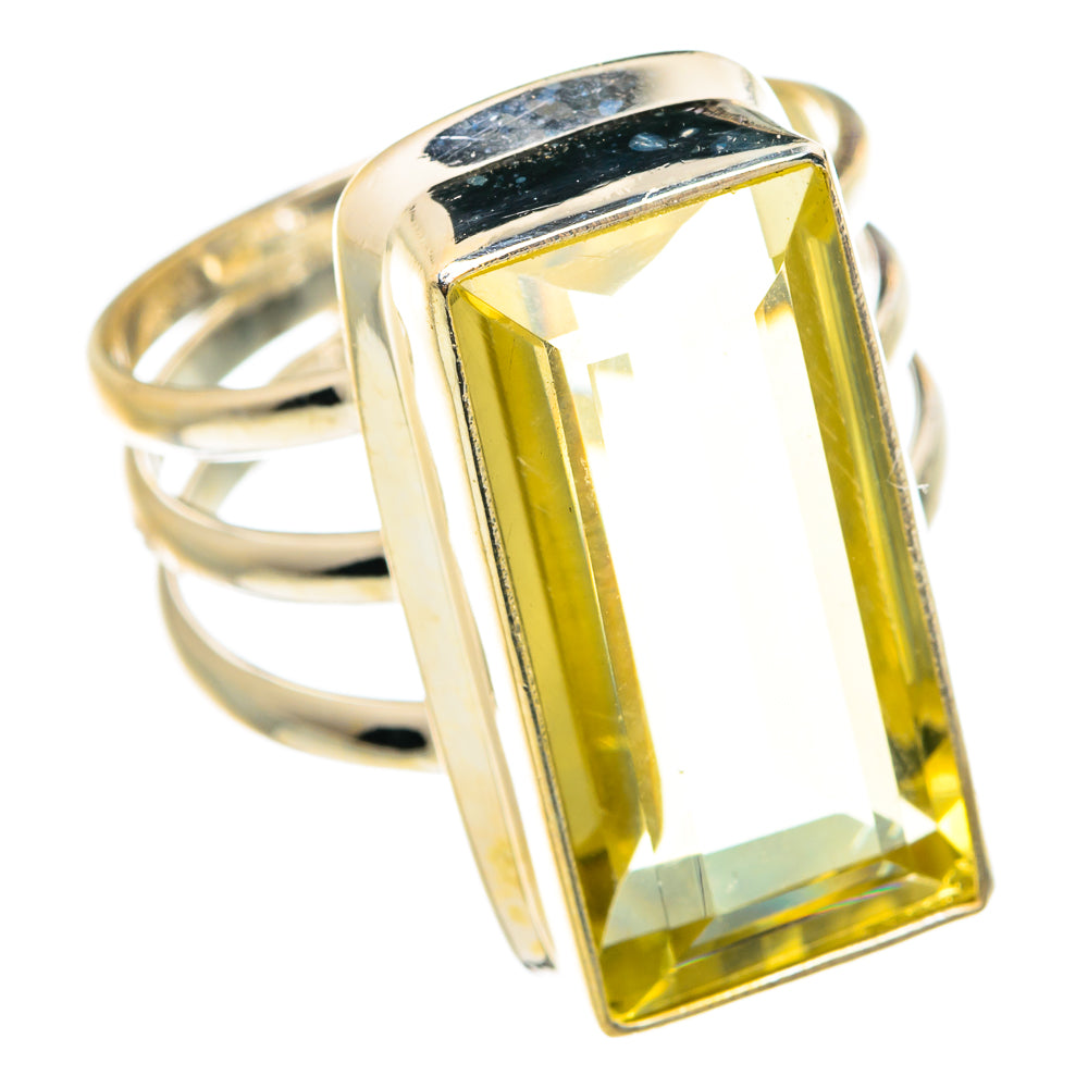 Lemon Quartz Rings handcrafted by Anasilvercos - RING76587