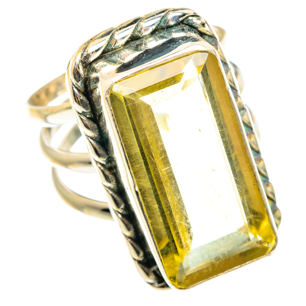 Lemon Quartz Rings handcrafted by Anasilvercos - RING76588