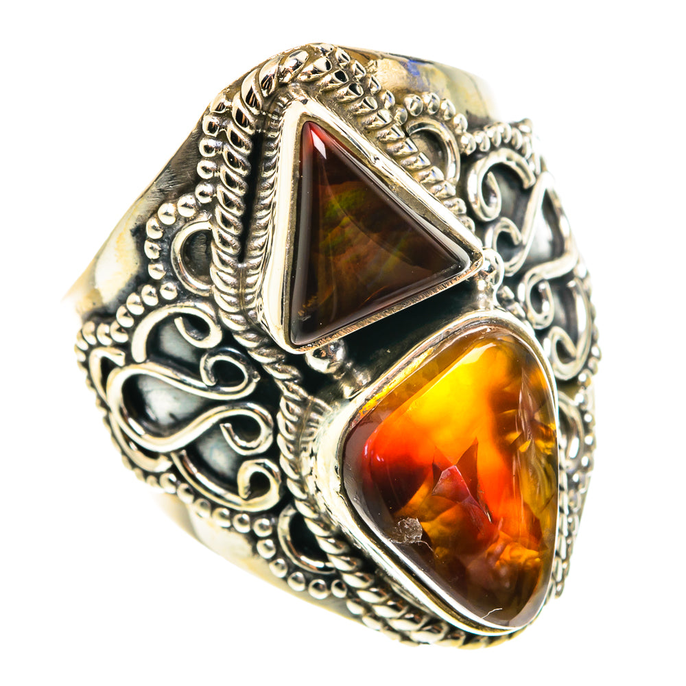 Mexican Fire Agate Rings handcrafted by Anasilvercos - RING76602