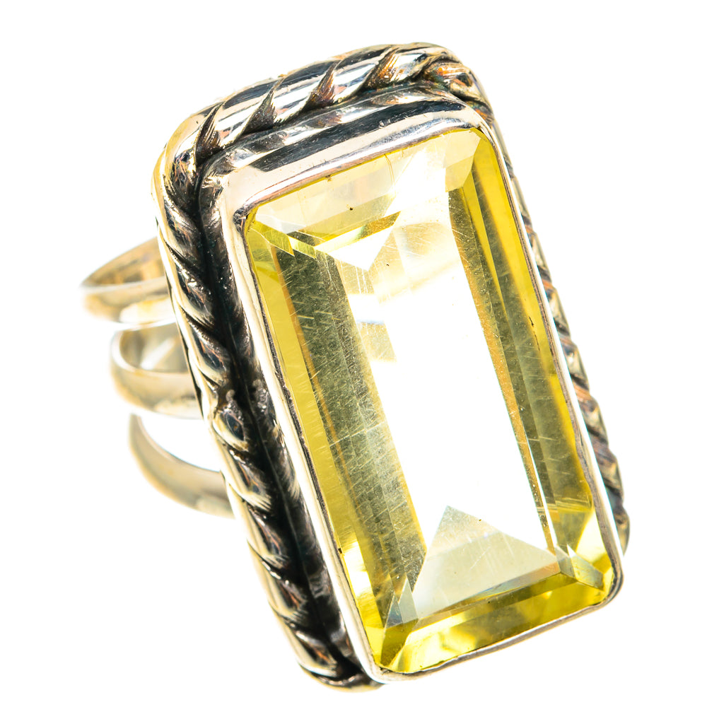 Lemon Quartz Rings handcrafted by Anasilvercos - RING76615