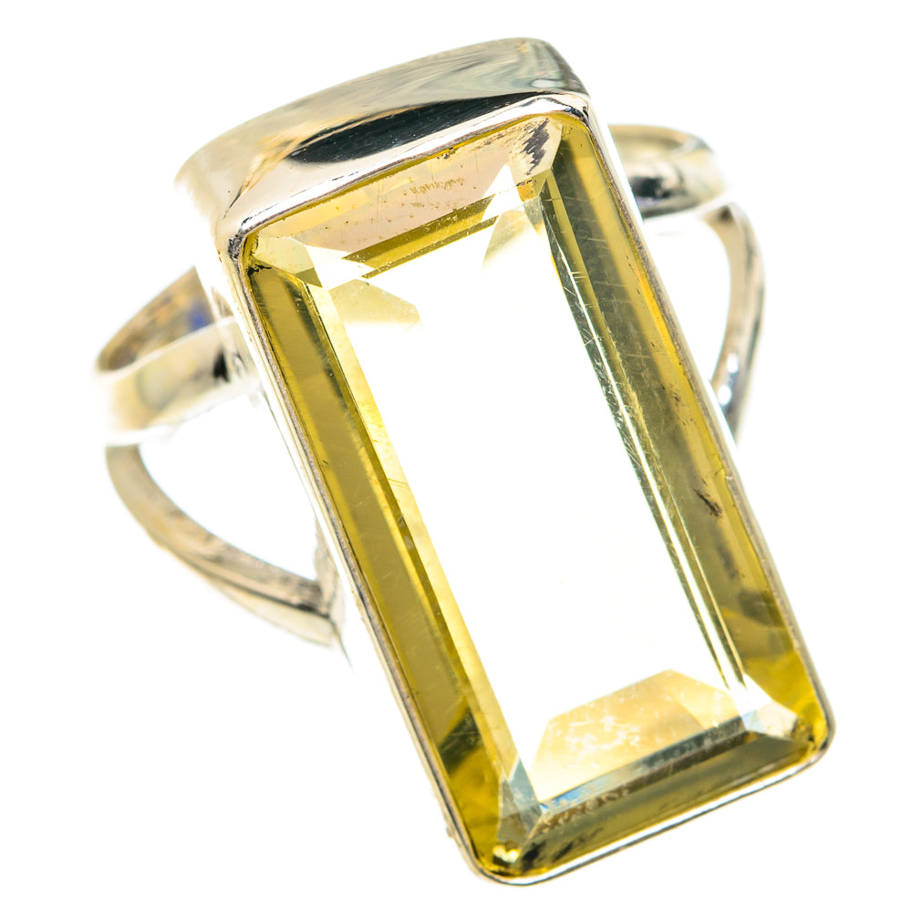 Lemon Quartz Rings handcrafted by Anasilvercos - RING76616