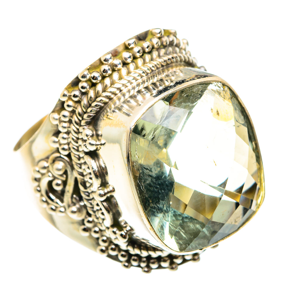 Green Amethyst Rings handcrafted by Anasilvercos - RING76628