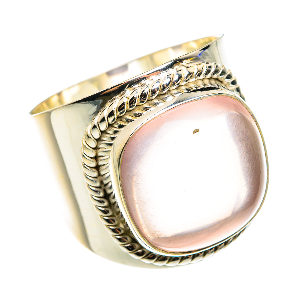Rose Quartz Rings handcrafted by Anasilvercos - RING76636