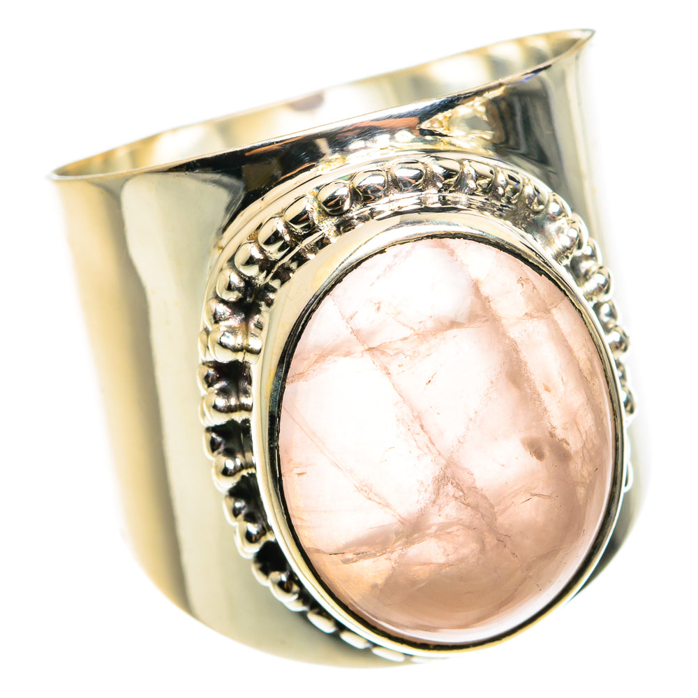 Rose Quartz Rings handcrafted by Anasilvercos - RING76637