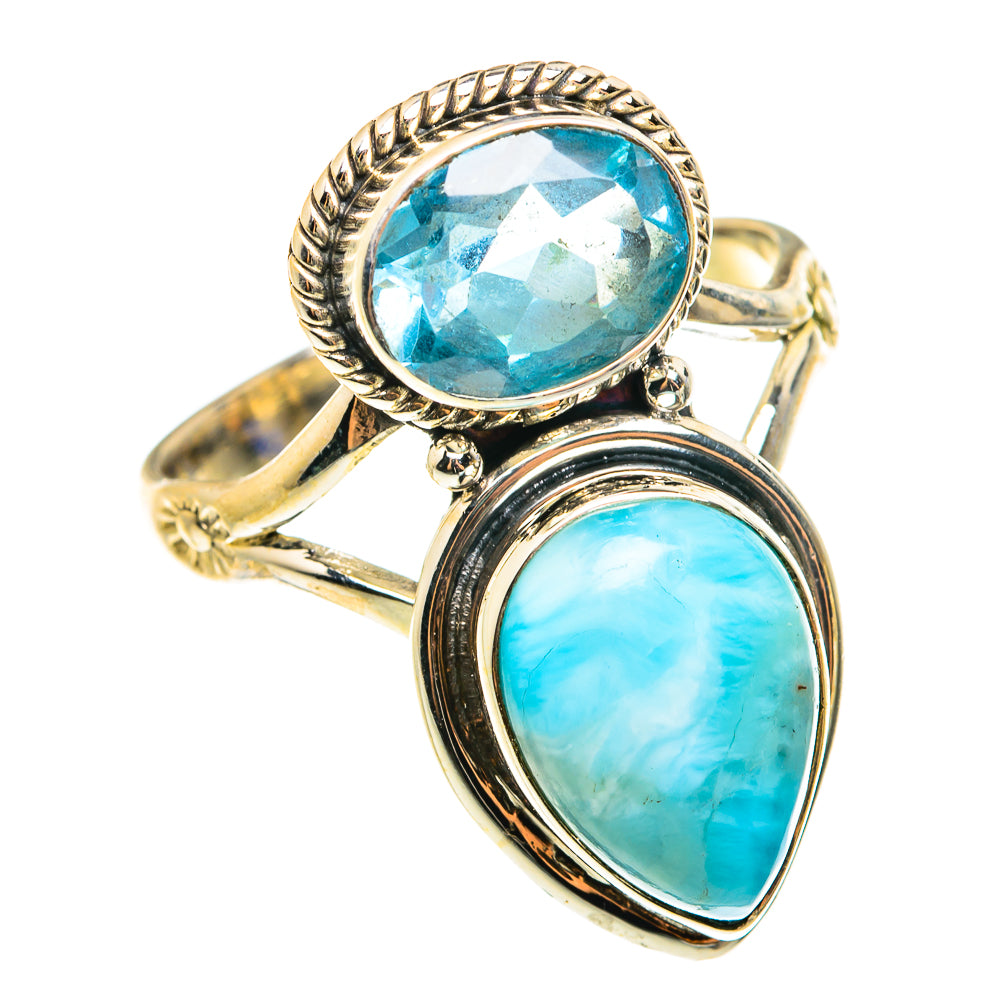 Larimar Rings handcrafted by Anasilvercos - RING76654
