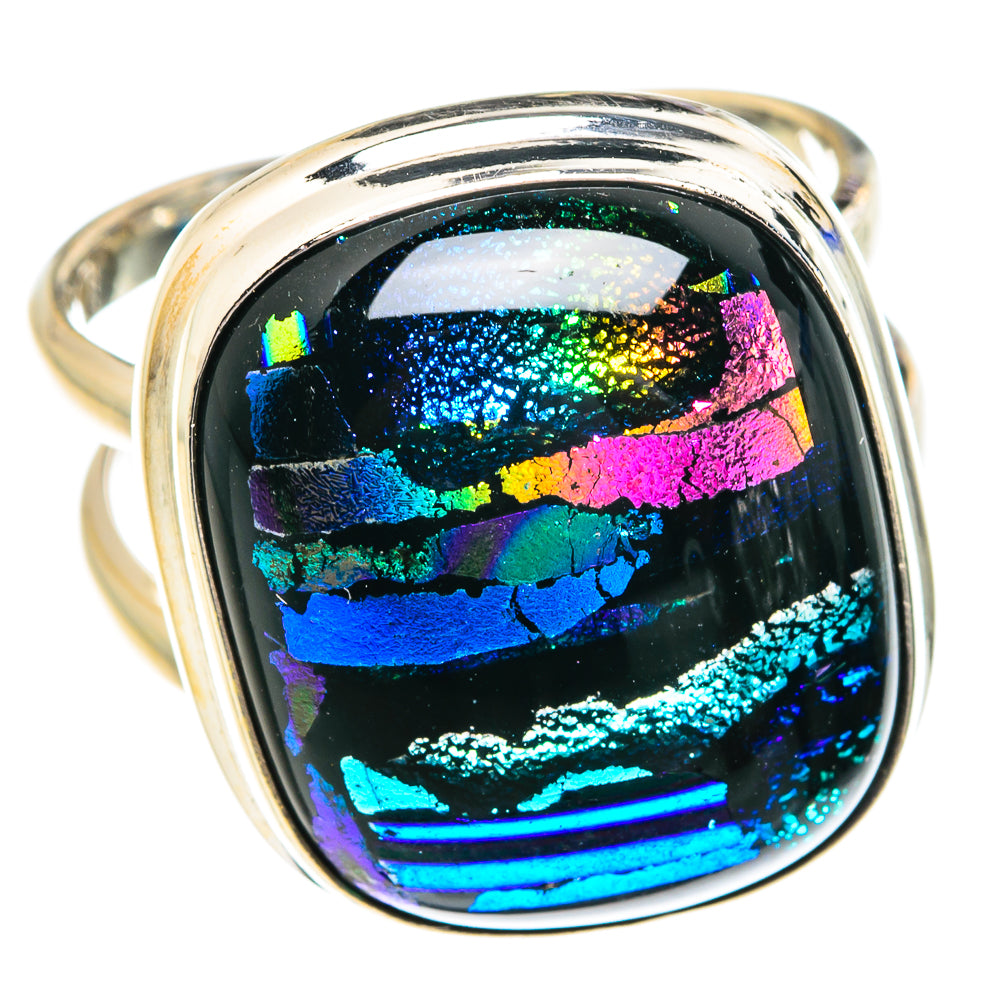 Dichroic Glass Rings handcrafted by Anasilvercos - RING76698