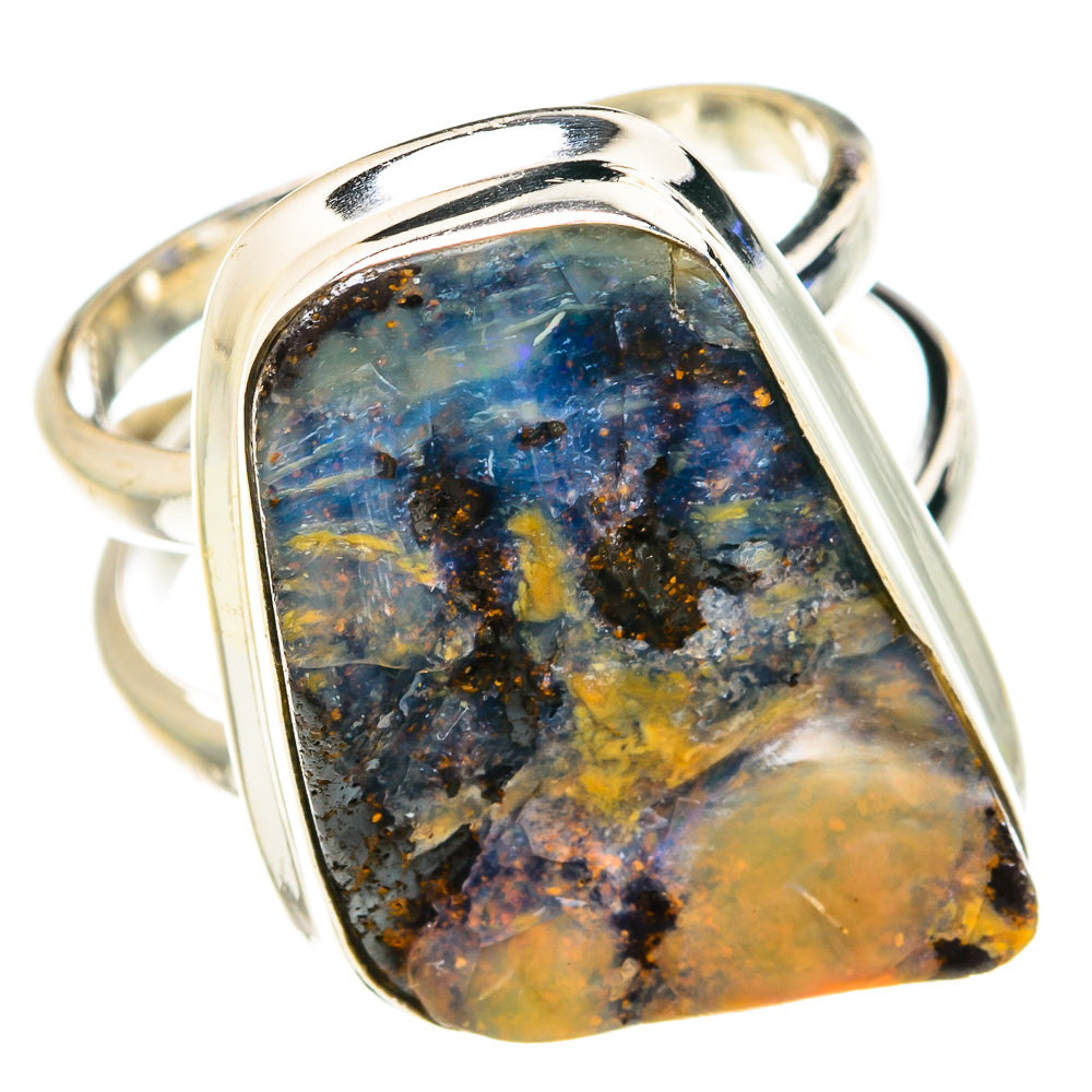 Boulder Opal Rings handcrafted by Anasilvercos - RING76699