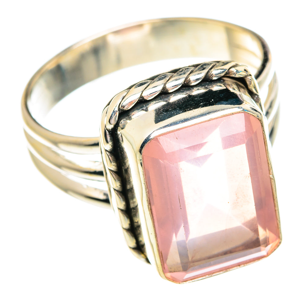 Rose Quartz Rings handcrafted by Anasilvercos - RING76711