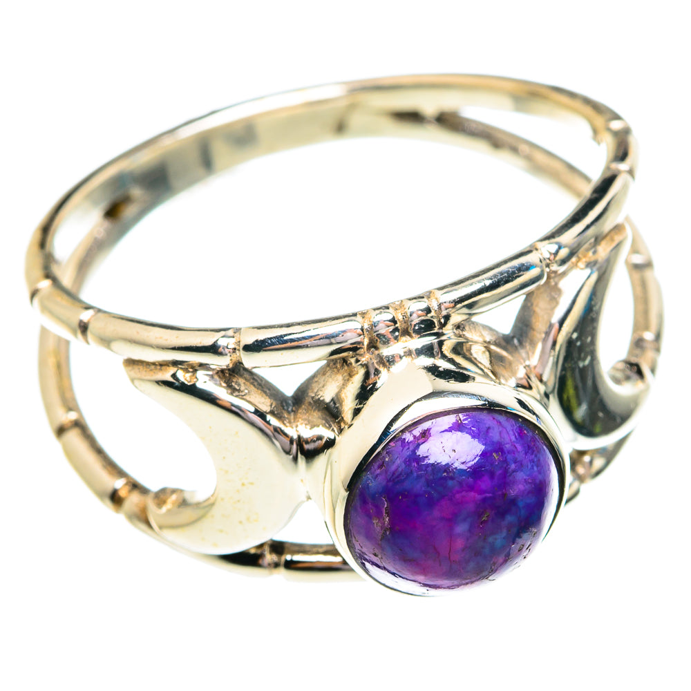 Purple Copper Composite Turquoise Rings handcrafted by Anasilvercos - RING76719