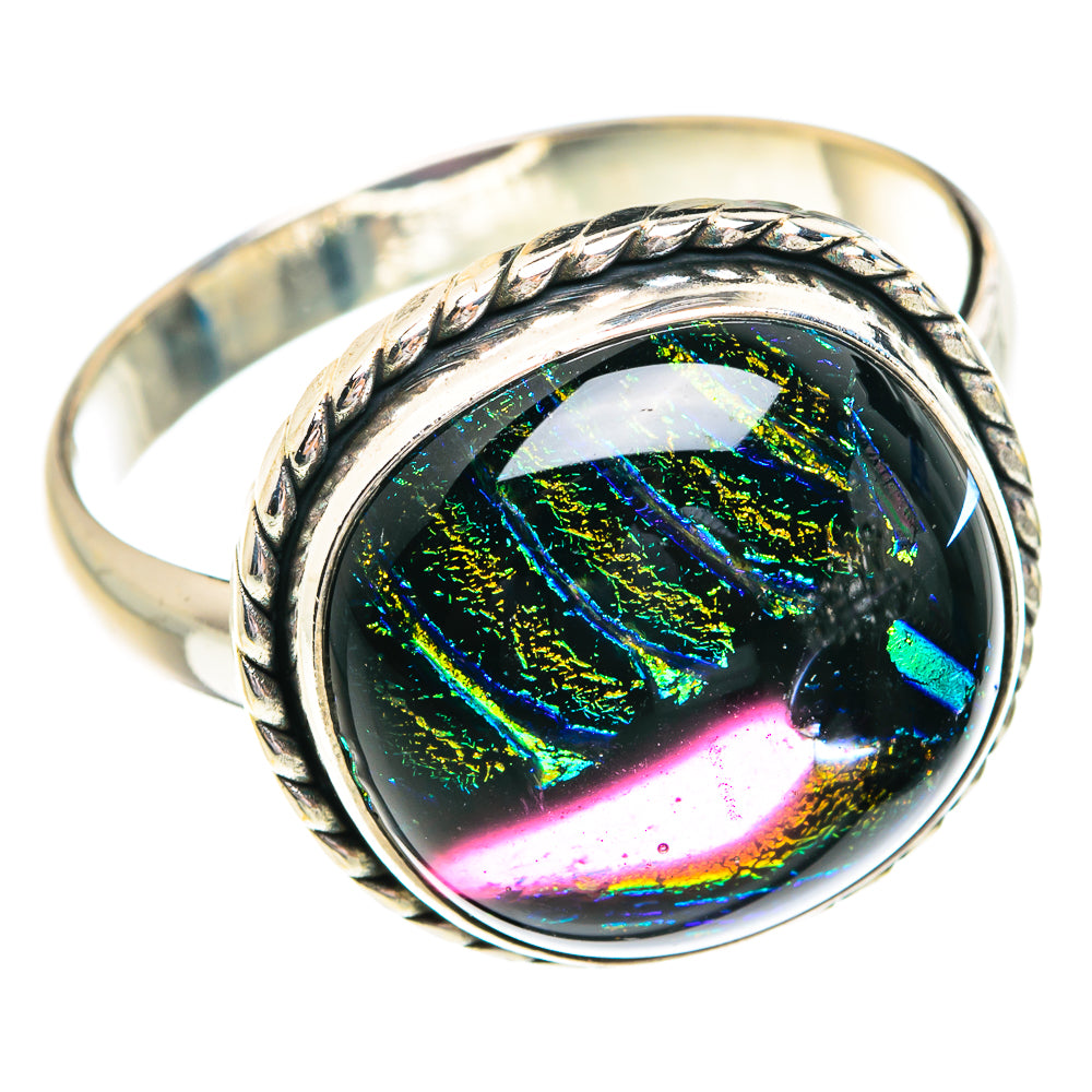 Dichroic Glass Rings handcrafted by Anasilvercos - RING76725