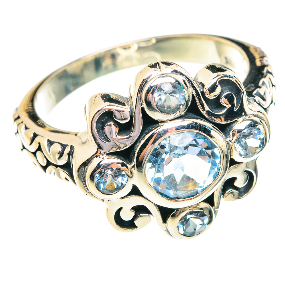 Blue Topaz Rings handcrafted by Anasilvercos - RING76732
