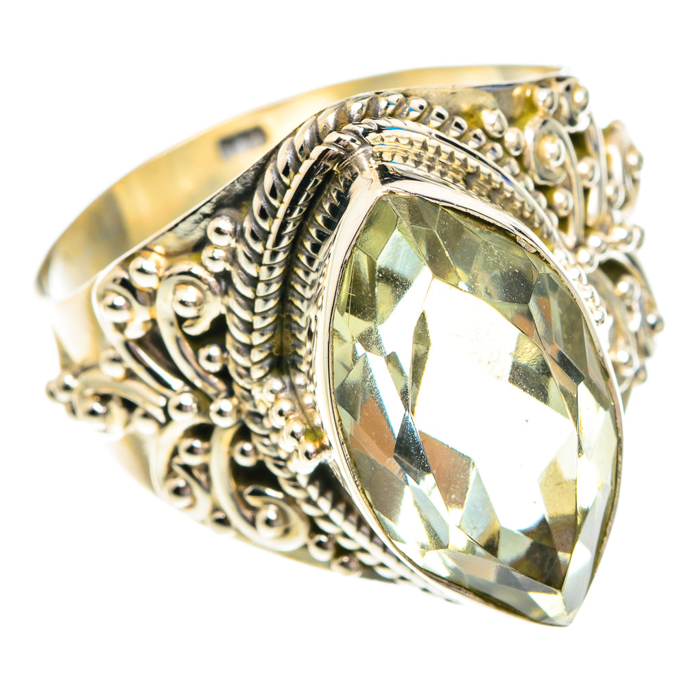 Green Amethyst Rings handcrafted by Anasilvercos - RING76733