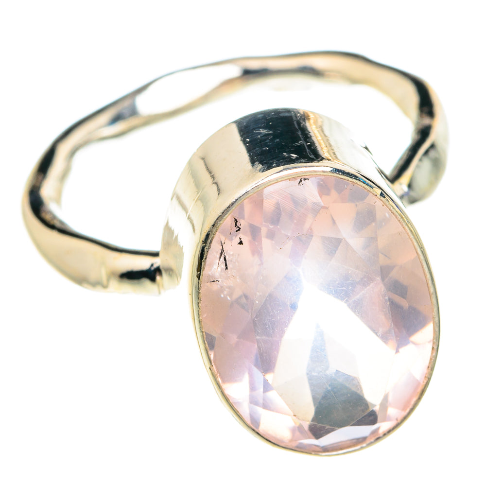 Rose Quartz Rings handcrafted by Anasilvercos - RING76740