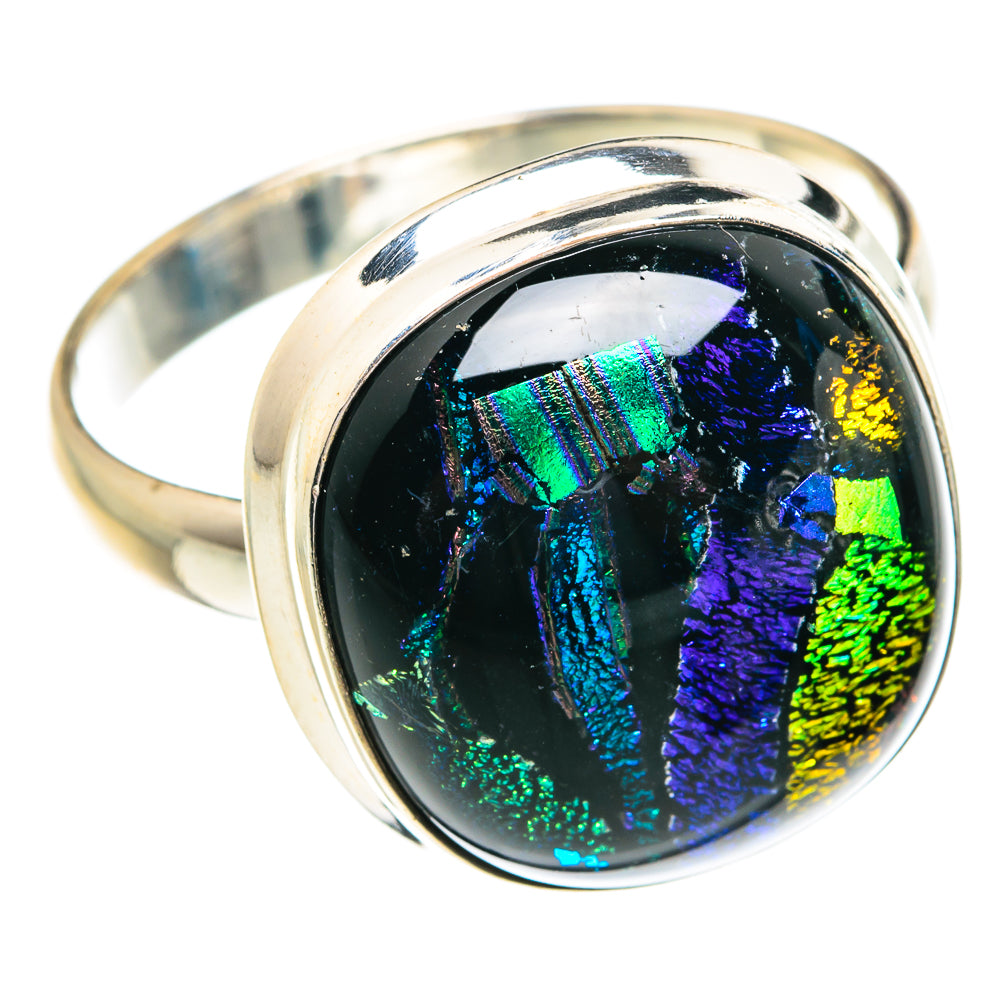Dichroic Glass Rings handcrafted by Anasilvercos - RING76753