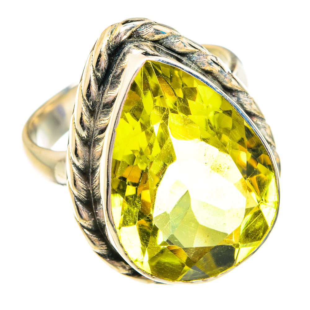 Lemon Quartz Rings handcrafted by Anasilvercos - RING76778