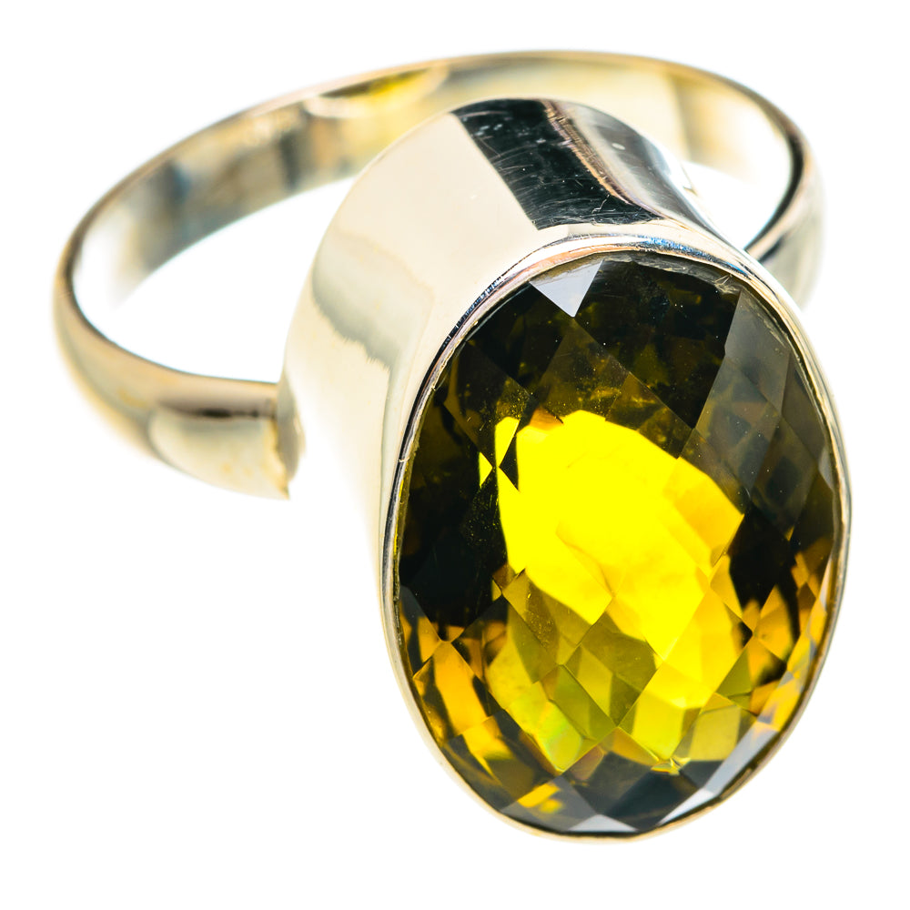 Olive Quartz Rings handcrafted by Anasilvercos - RING76779