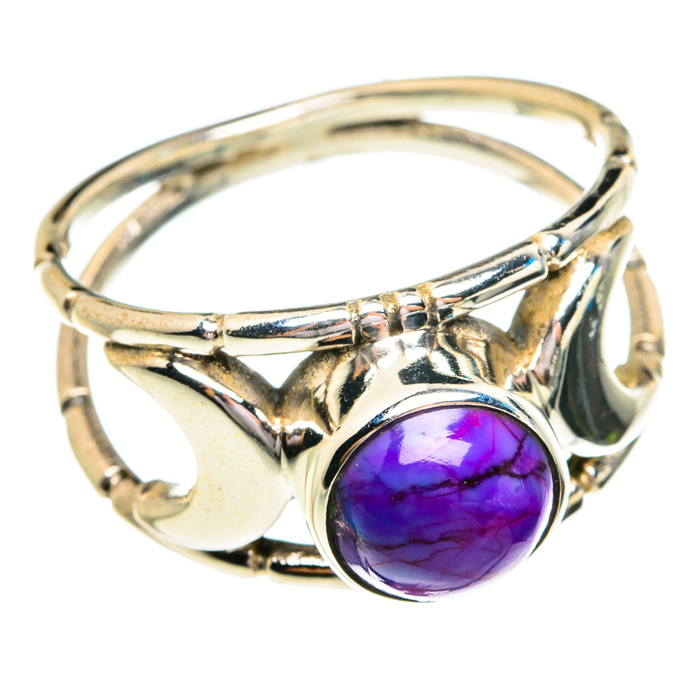 Purple Copper Composite Turquoise Rings handcrafted by Anasilvercos - RING76797