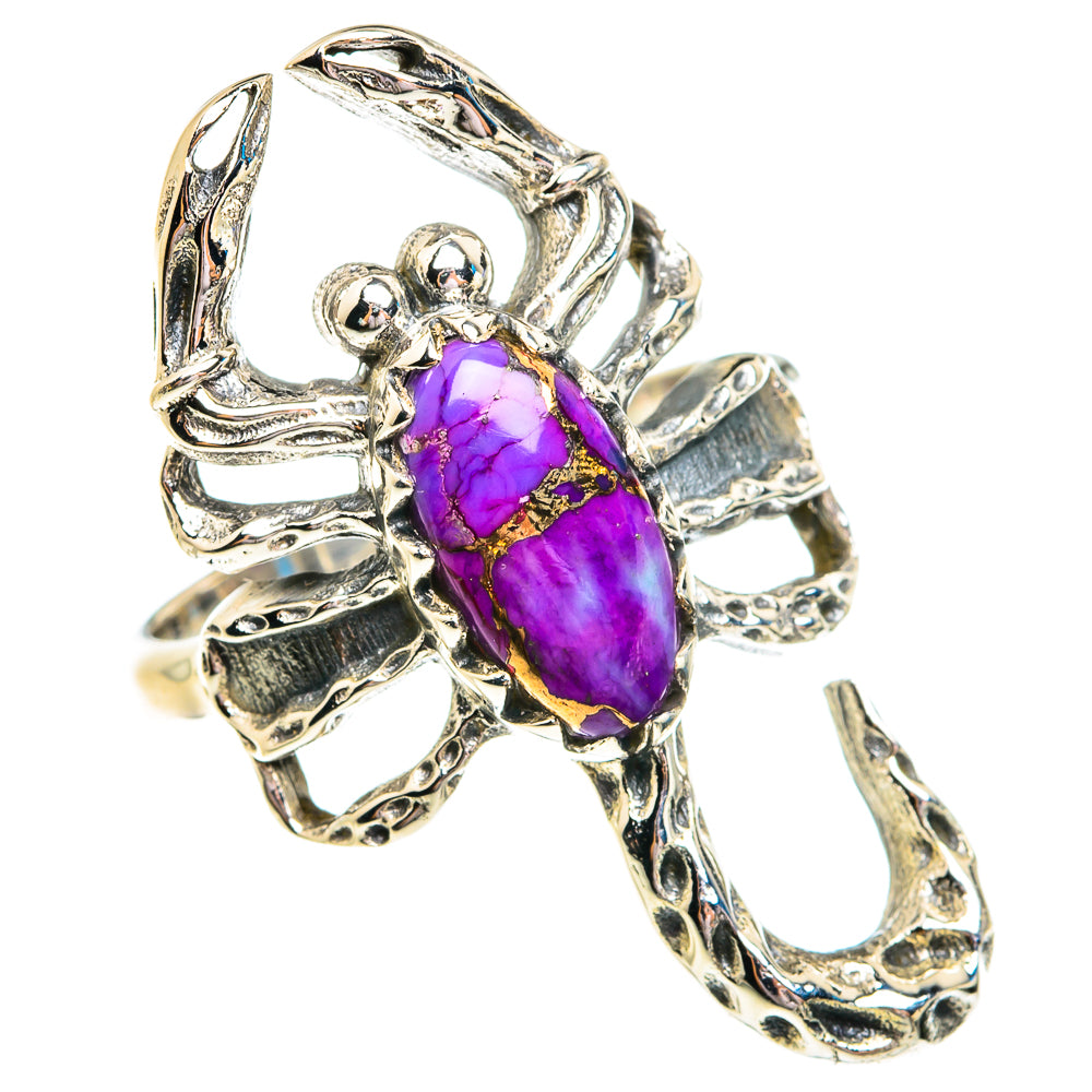 Purple Copper Composite Turquoise Rings handcrafted by Anasilvercos - RING76798
