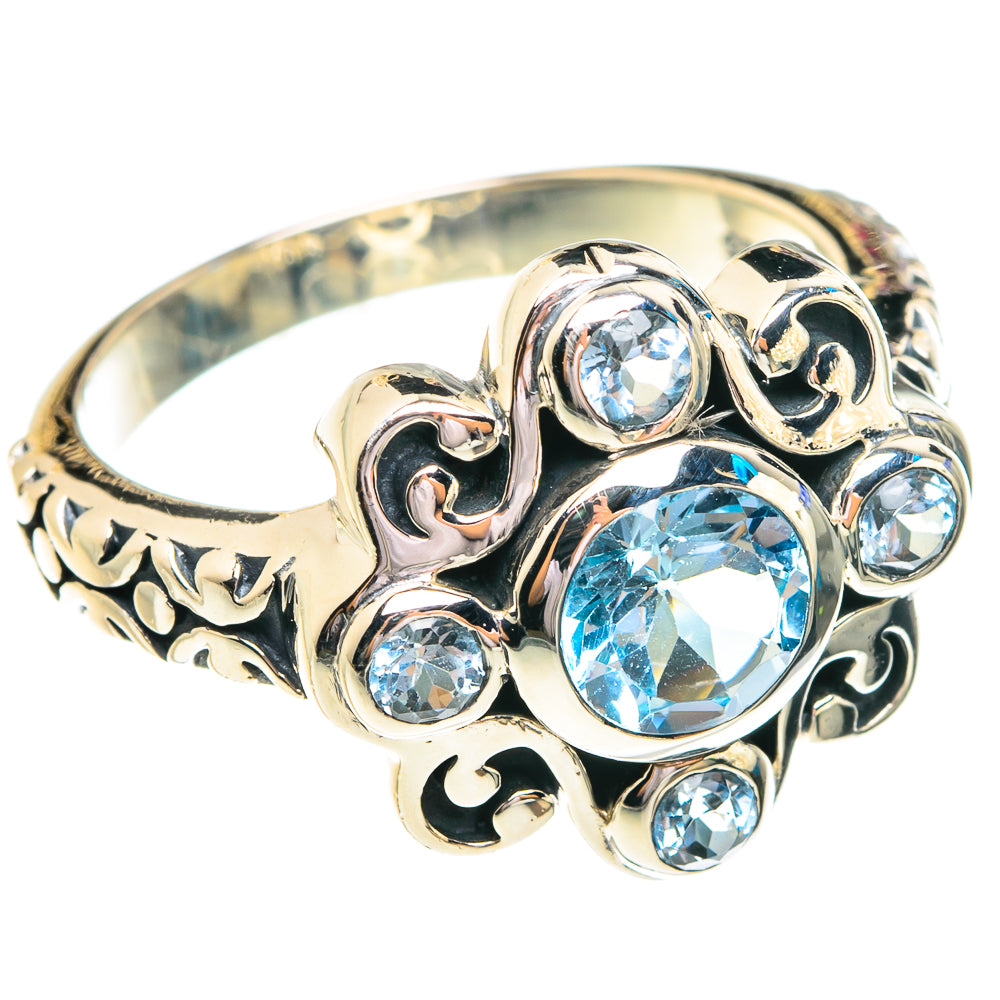 Blue Topaz Rings handcrafted by Anasilvercos - RING76805