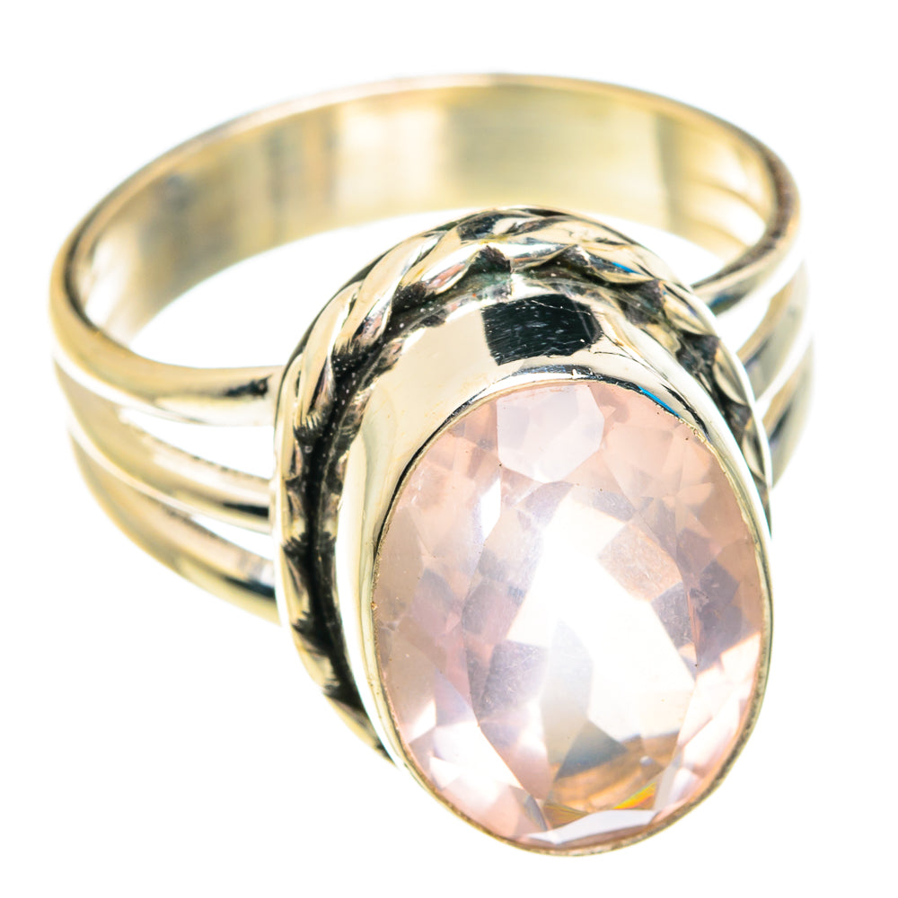 Rose Quartz Rings handcrafted by Anasilvercos - RING76840