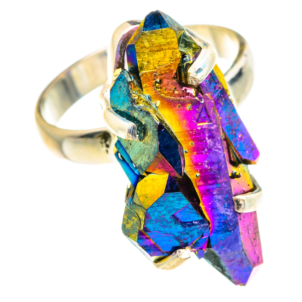 Titanium Sunshine Druzy Rings handcrafted by Anasilvercos - RING76883