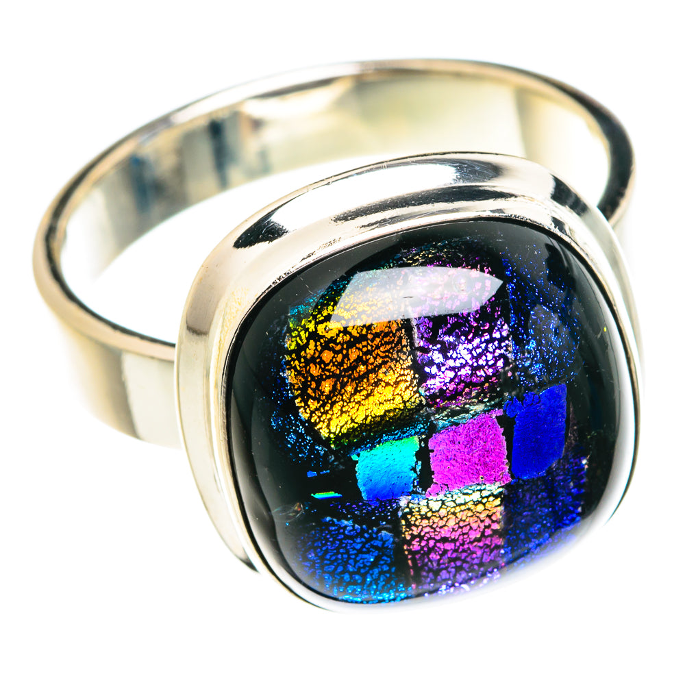 Dichroic Glass Rings handcrafted by Anasilvercos - RING76884