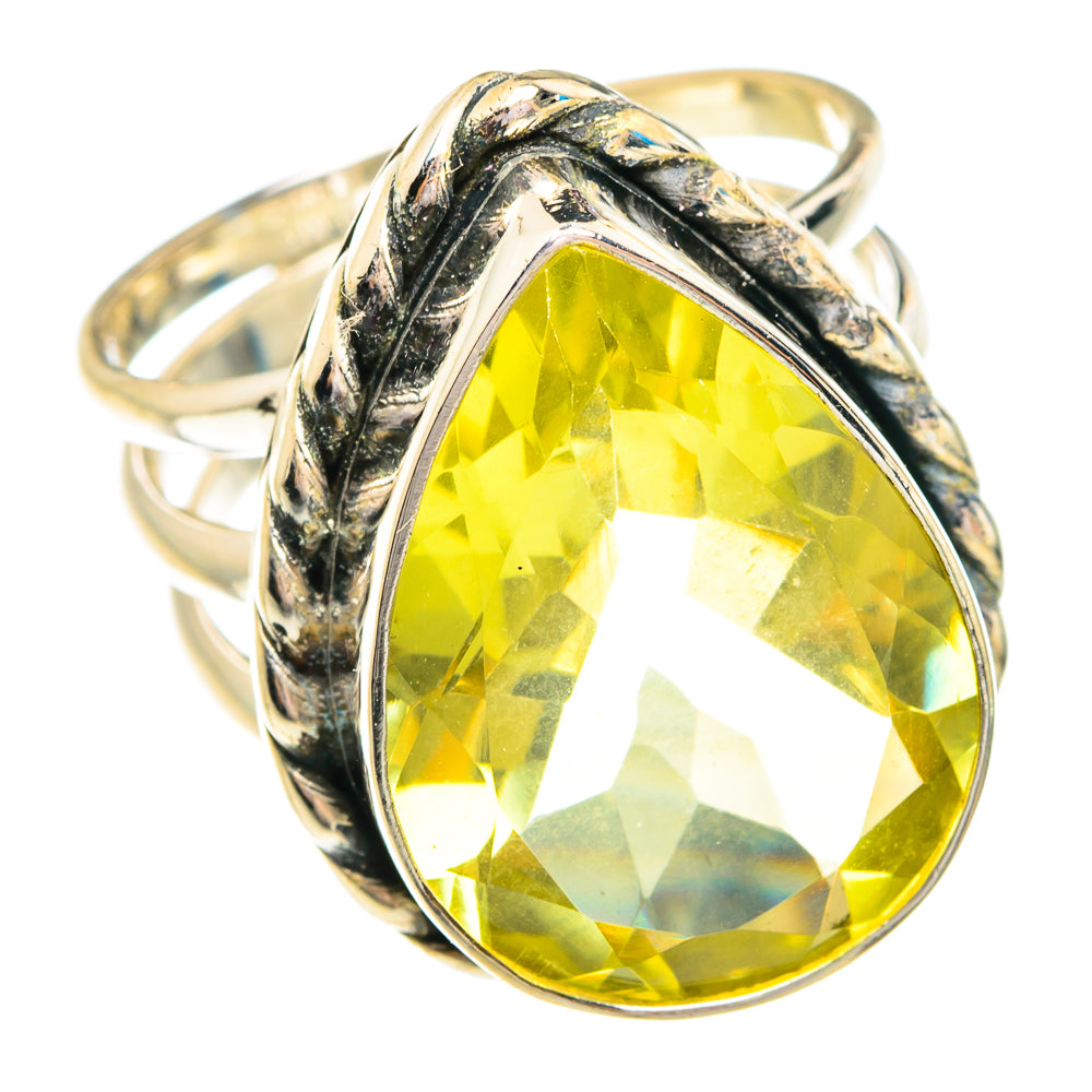 Lemon Quartz Rings handcrafted by Anasilvercos - RING76886