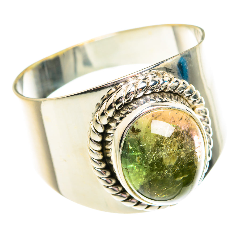Green Tourmaline Rings handcrafted by Anasilvercos - RING76891