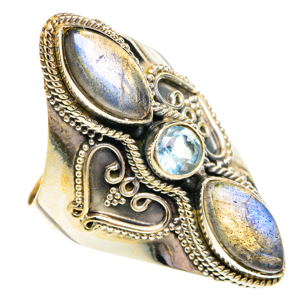 Labradorite Rings handcrafted by Anasilvercos - RING76996